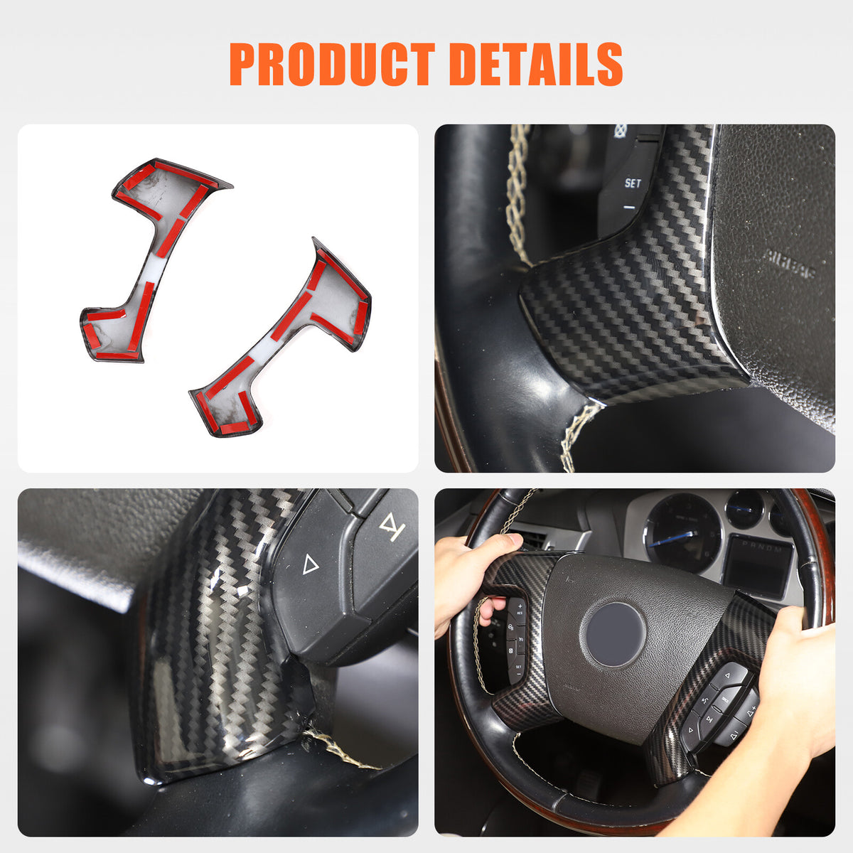 ABS Carbon Fiber Interior Decor Trim Cover For Cadillac Escalade 2007-14 44