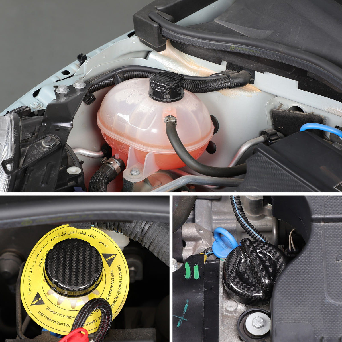 Real Carbon Fiber Engine Oil Filler Cap Trim For Fiat 500 Abarth 595 695 312 16+ 23