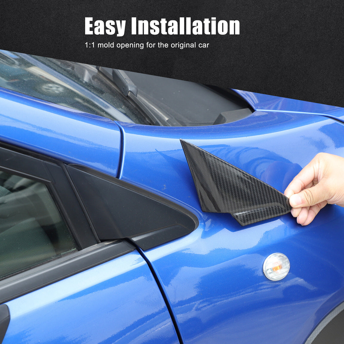 Real Carbon Fiber A Pillar Corner Triangle Cover Trim For Subaru WRX STI VB 22+ 15