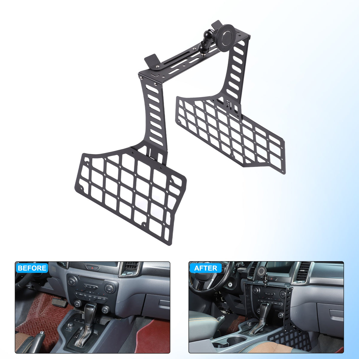 Magnetic Center Gear Shift Extension Platform Bracket For Ford Ranger T7 2015-22 11