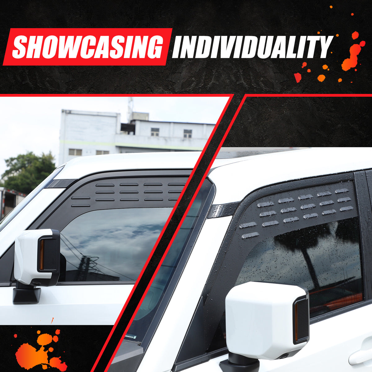 Front Door Window Louver Air Vent Panel Trim For Toyota Land Cruiser LC250 24+ 2