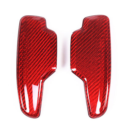 Red Real Carbon Fiber Gear Shift Paddles Paddle Shifters For Corvette C8 20+ US 14
