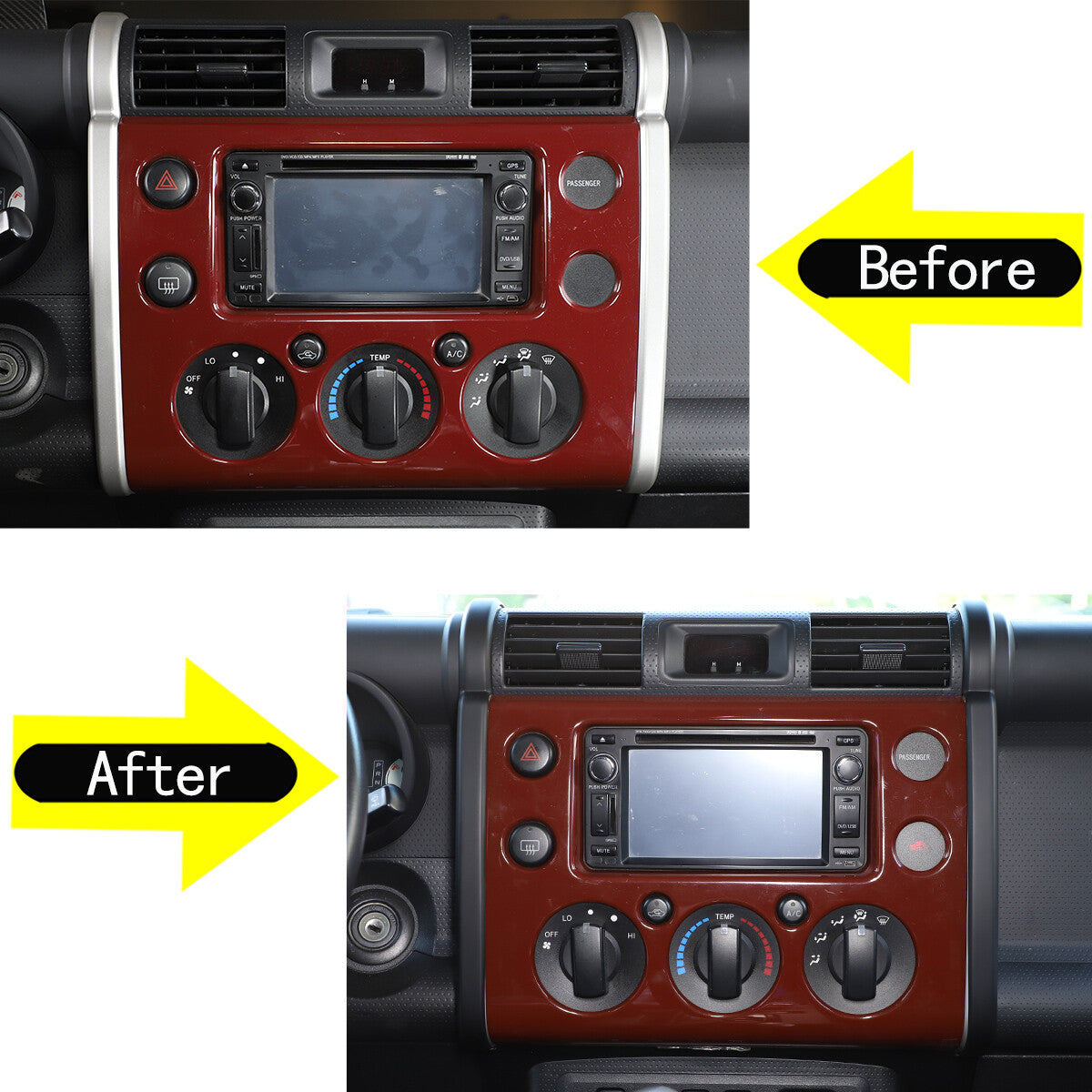 Matte Black ABS Interior Full Set Cover Trim Kit Set For FJ Cruiser 2007-2021 - Variants 6-7 5