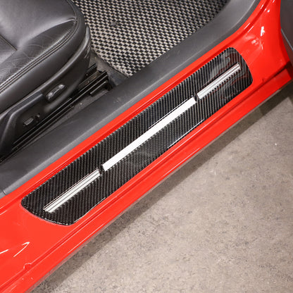 Carbon Fiber Door Sill Pedal Decorative Trim Sticker For Corvette C6 2005-13 US 9