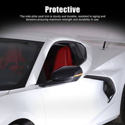 Honeycomb Carbon Fiber Rearview Mirror Base Cover Trim For Corvette C8 2020-2026 14