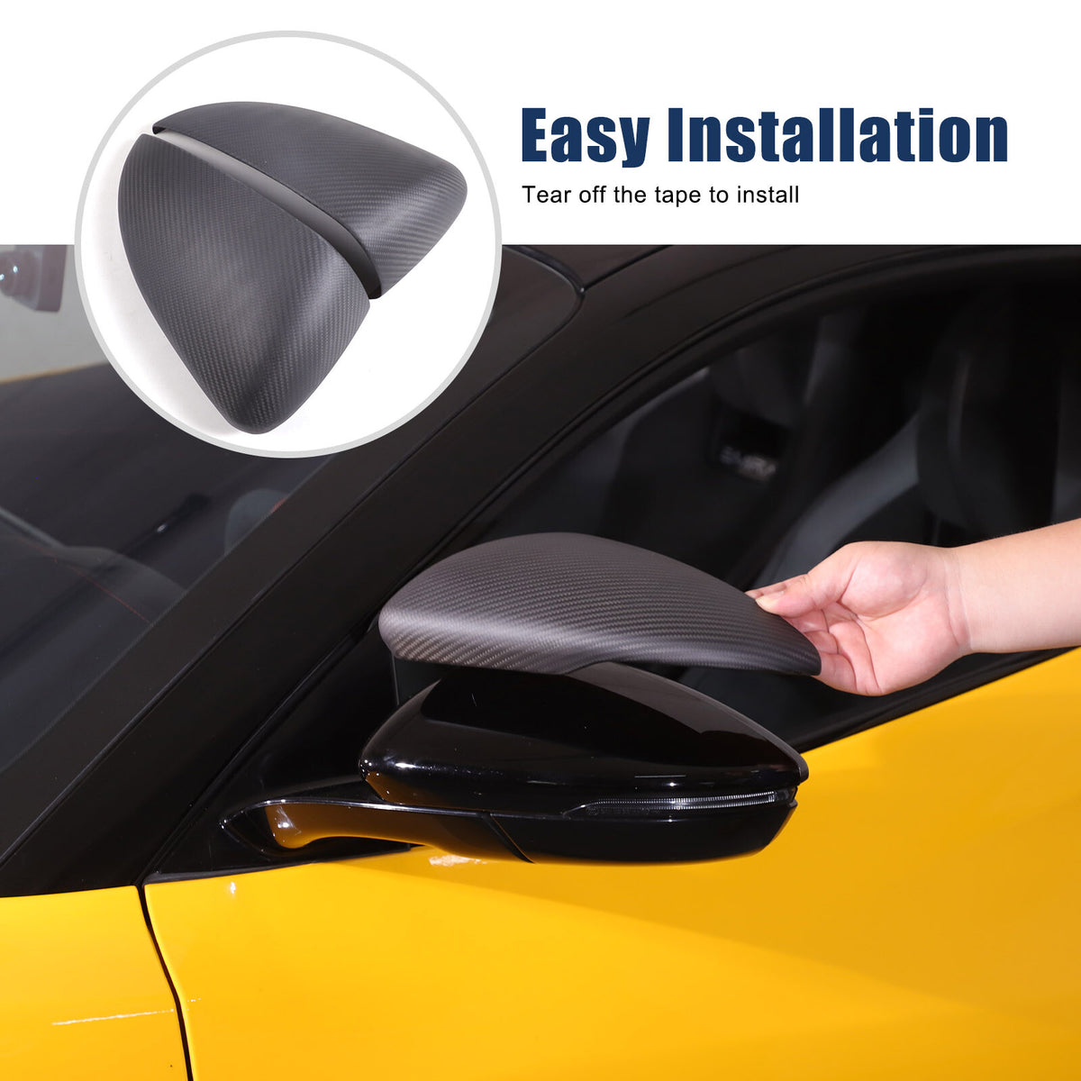 Matte Real Carbon fiber Side Rear Mirror Cover Caps Trim For Lotus EMIRA 2021-25 1