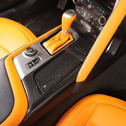 Real Carbon Fiber Center Console Panel Armrest Trim Cover For Corvette C7 14-19 14