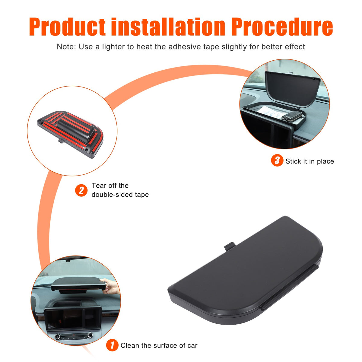 ABS Navigation Screen Rear Storage Box With Lid For Ford Maverick 2022+ US 19