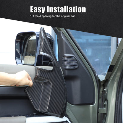 Real Carbon Fiber A pillar Door Speaker Trim Cover For Land Rover Defender 20-24 6