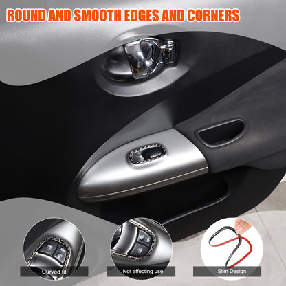 Soft Carbon Fiber Interior Center Console trim Sticker For Nissan Juke 2011-2019 131