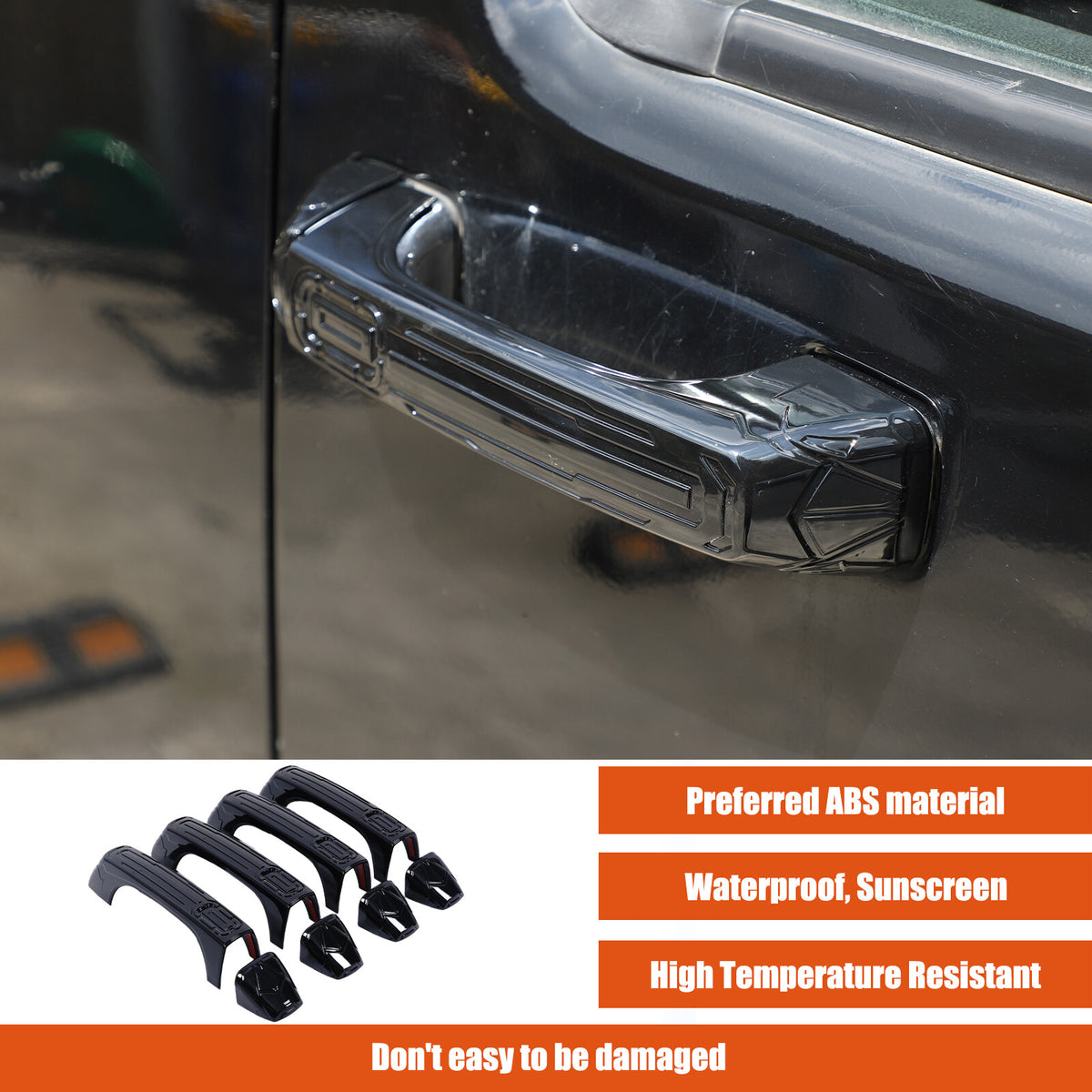 Mecha Glossy Piano Black Exterior Door Handle Cover for Hummer H3 2005-09 14