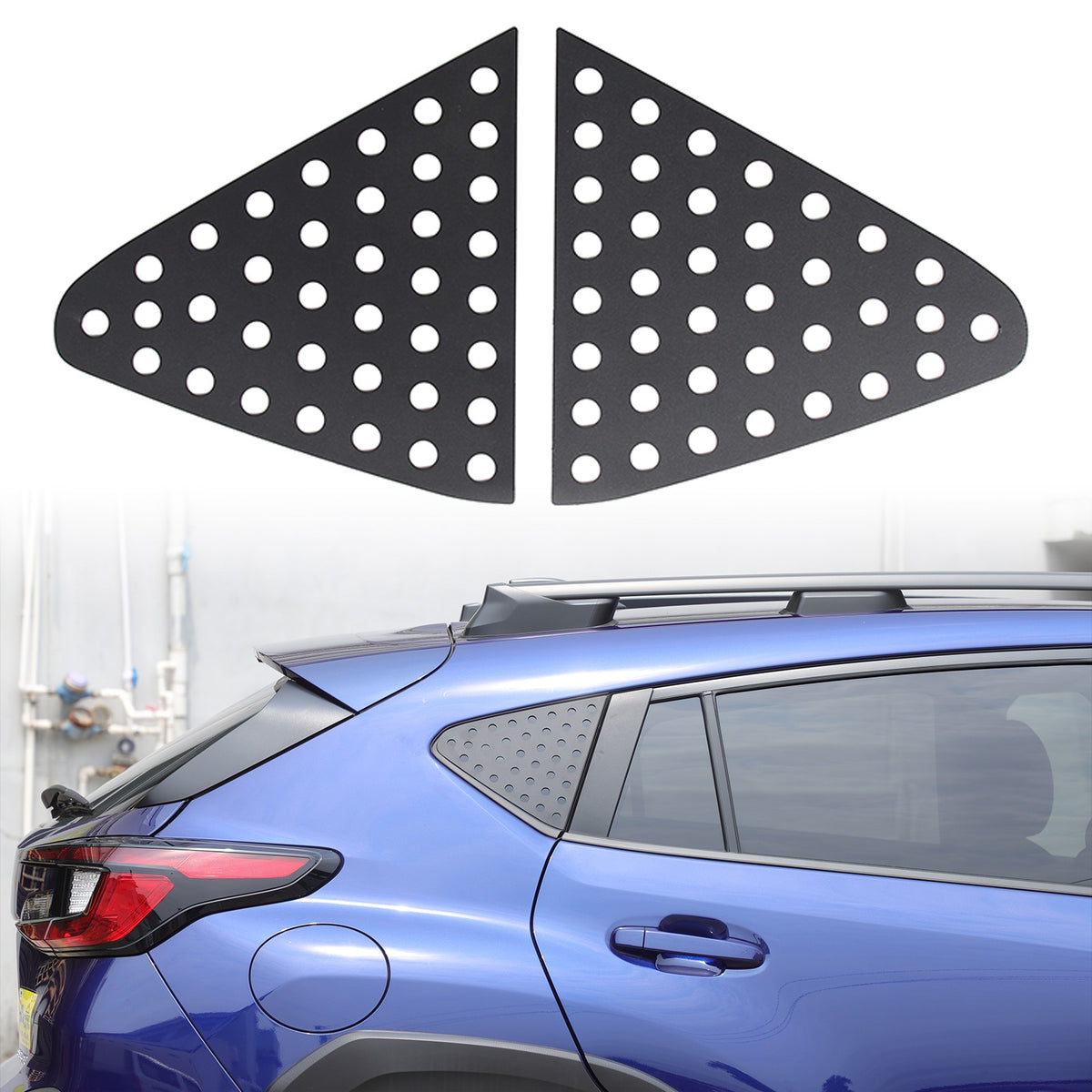 Exterior Rear Quarter Door Window Pillar Trim Kit For Subaru Crosstrek 2024+ 13