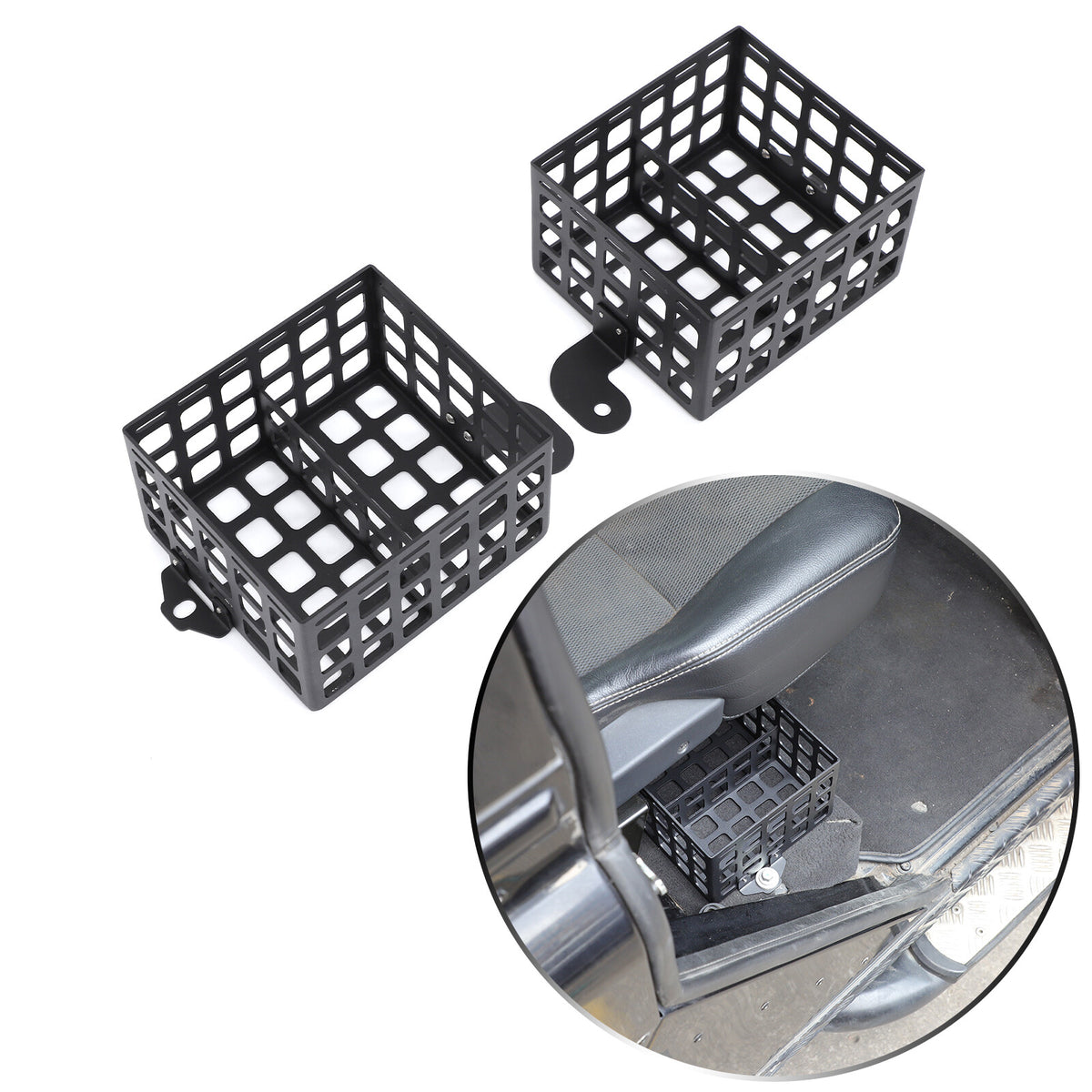 Alloy Second Row Seat Side Storage Basket Tray For LR Defender L316 2004-2018 22