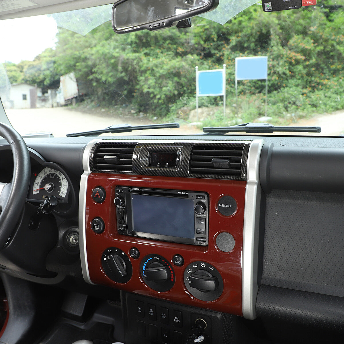 ABS Carbon Fiber Full Interior Center Decoration Trim Kit For FJ Cruiser 2007-21 - Styles 6-10 5