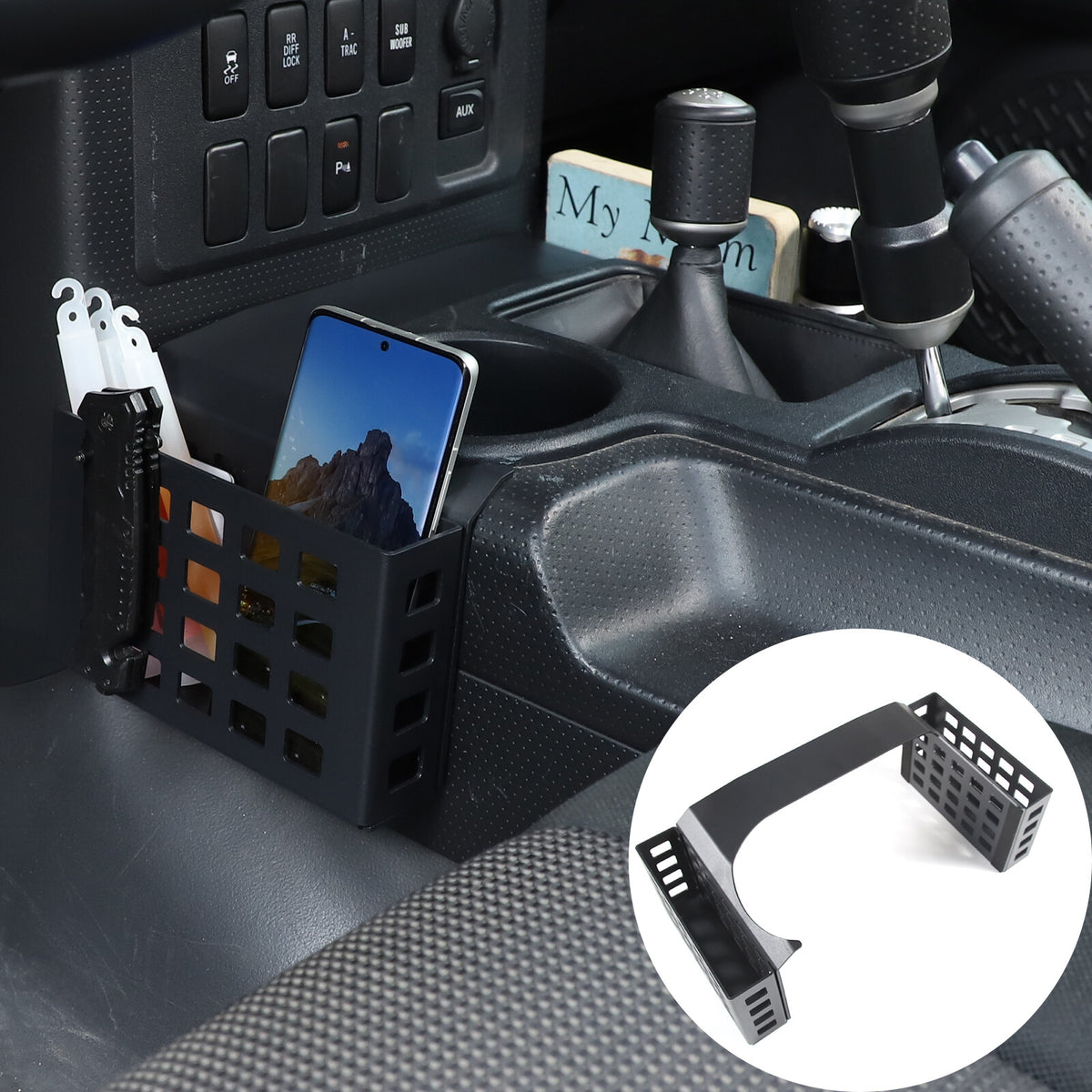 Interior Storage Box Two Baskets Tray Trim Box For Toyota FJ Cruiser 2007-21 5