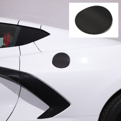 Replacement Real Carbon Fiber Fuel Tank Cap Cover For Corvette C8 2020+ 17