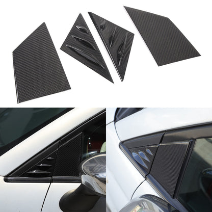 Real Carbon Fiber External A-Pillar Triangle Trim Cover For Fiat 500 2010+ 21