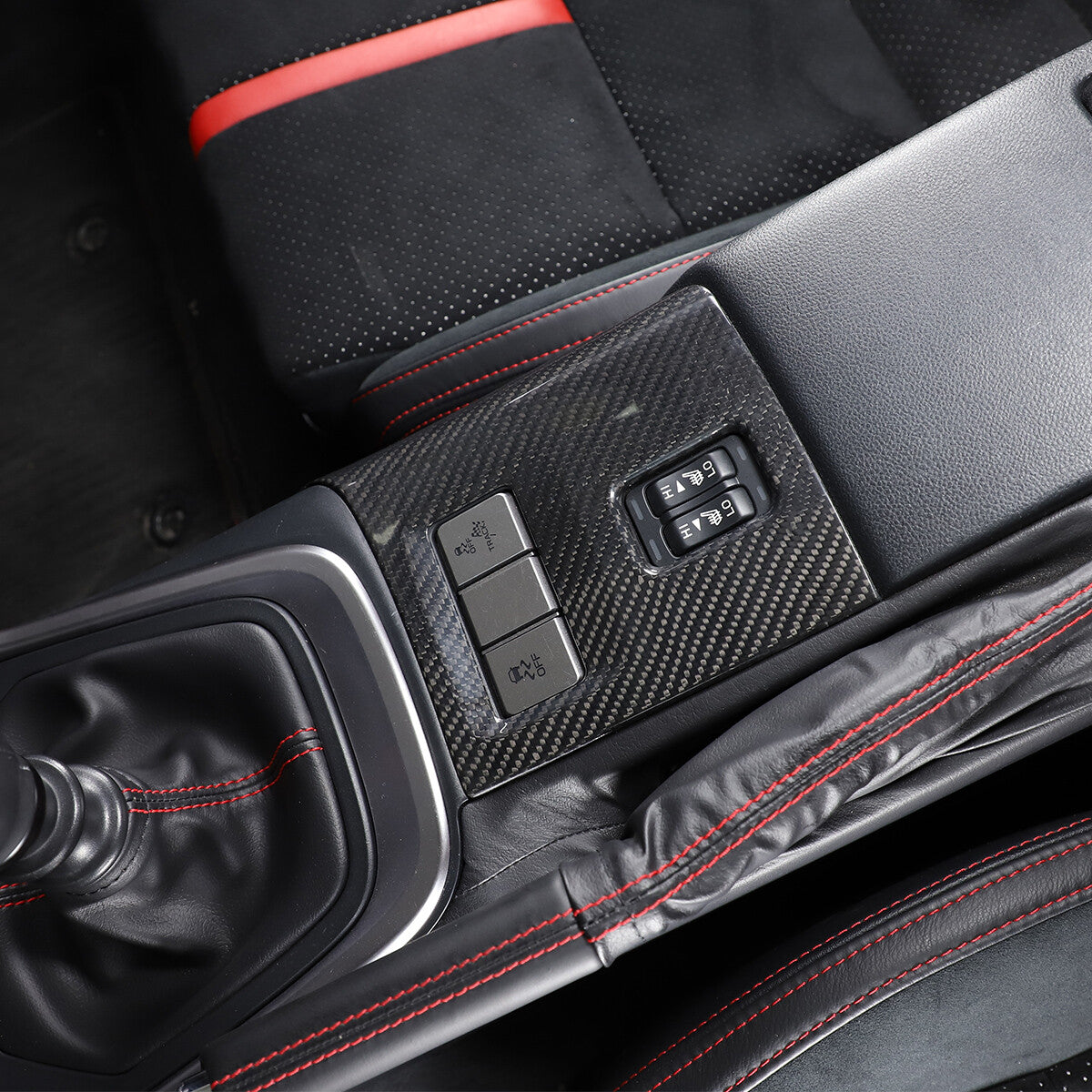 Real Dry Carbon Fiber Center Gear Panel Trim Kit For Toyota 86/Subaru BRZ MT 22+ 18