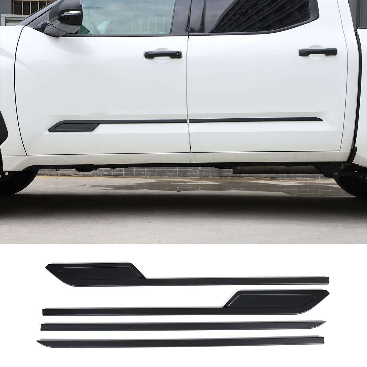 Matte Black Door Side Body Molding Cover Trim For 2022-2025 Toyota Tundra US 7