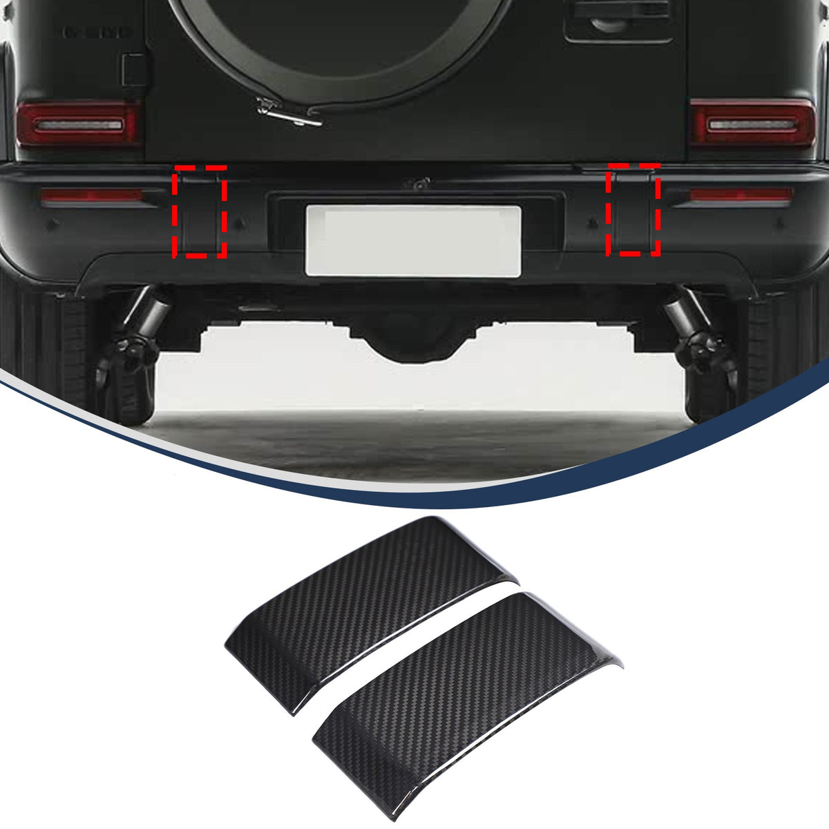 Real Carbon Fiber Rear Bumper Plate Cover For Benz G-Class G550 G63 W465 25+ US 2