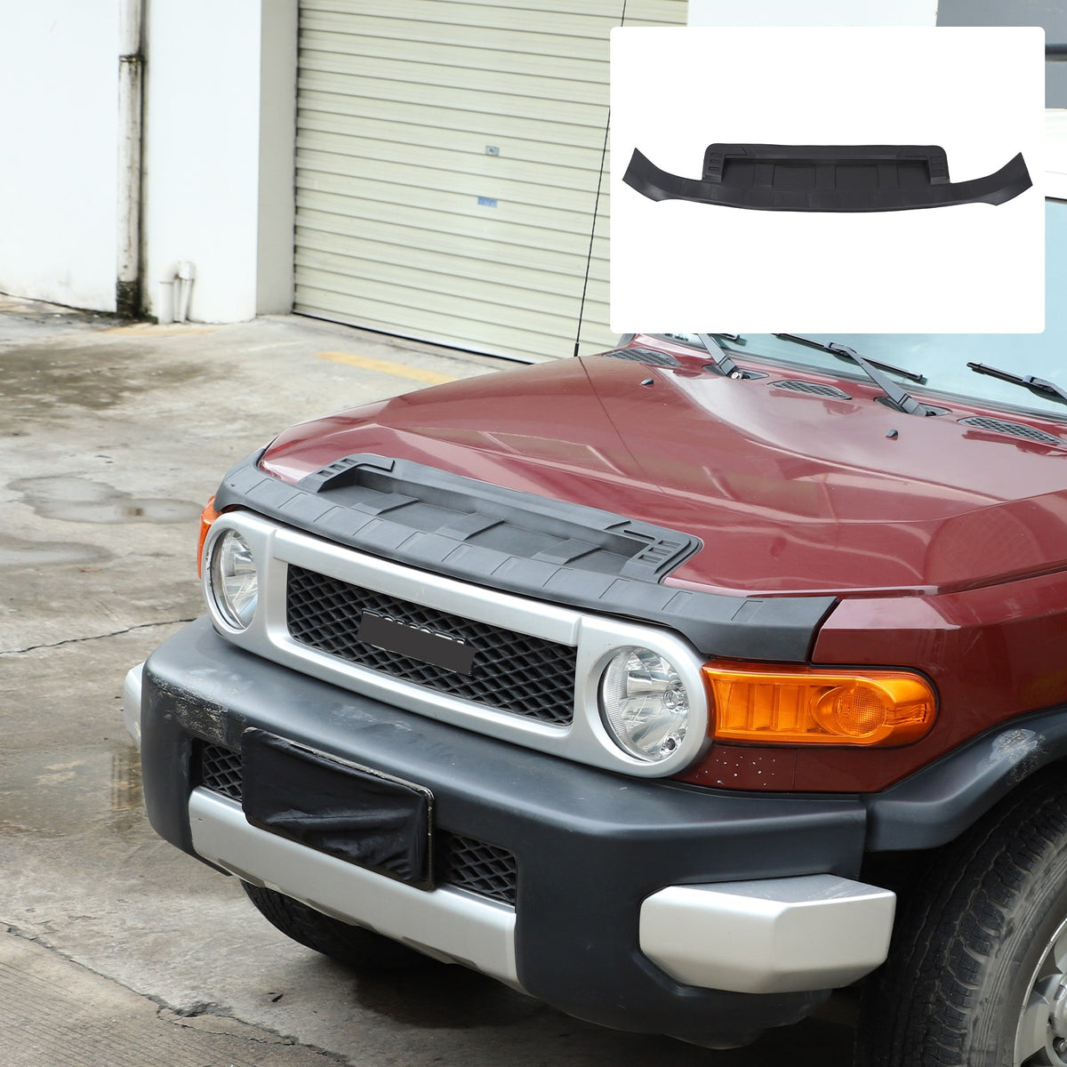 TPE Bonnet Hood Bra Stone Guard Deflectors For Toyota FJ Cruiser 2007-2021 17