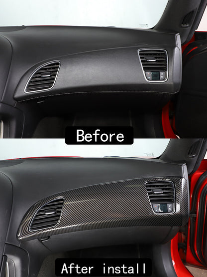 ABS Carbon Fiber Interior Center Console Panel Trim Set For Corvette C7 2014-19 - Variants 1-5 24