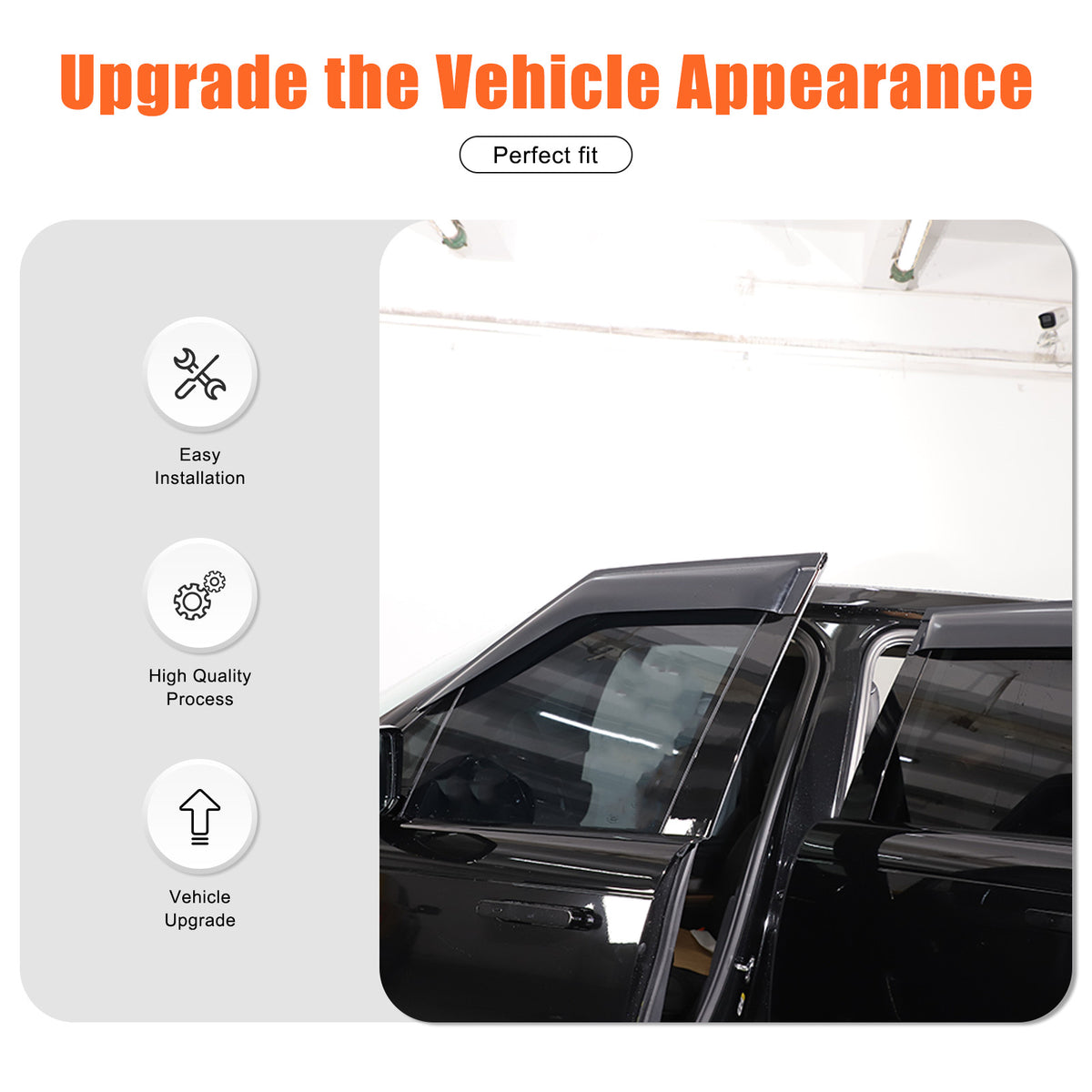 For Range Rover Vogue L460 2023+ Window Wind Visor Rain Guard Vent Deflector 5