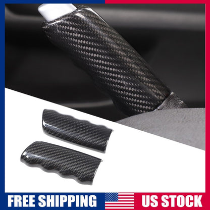 Real Carbon Fiber Emergency Brake Handle Cover Trim For Corvette C6 2005-2013 US 1