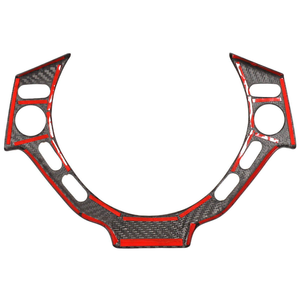 Matte Real Carbon Fiber Steering Wheel Button Trim For Nissan GTR R35 2008‑2016 3