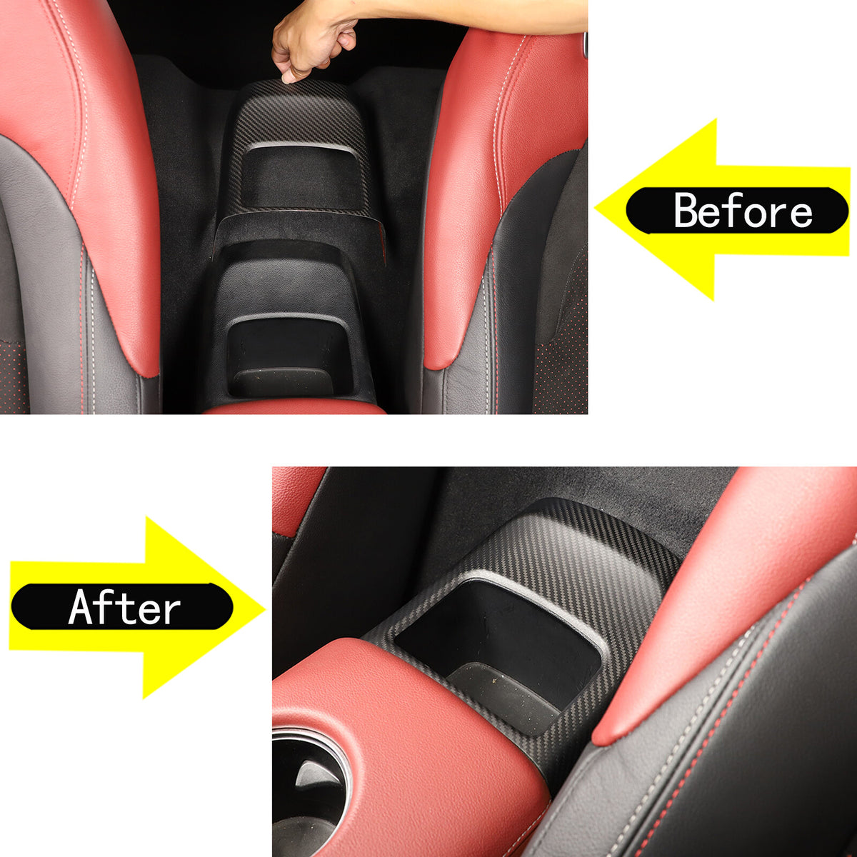 Matte Real Carbon Fiber Interior Trim Cover Accessories For Toyota Supra A90 19+ 58