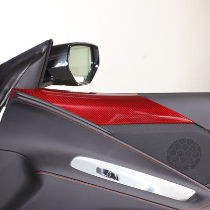 Red Real Carbon Fiber Full Interior Set Decor Trim Kit for Corvette C8 20-25 - Styles 6-10 34