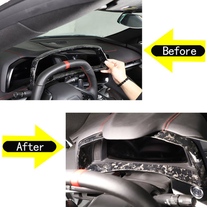 Forged Real Carbon Fiber Full Interior Set Cover Trim Kit For Corvette C8 20-25 - Variants 11-15 25