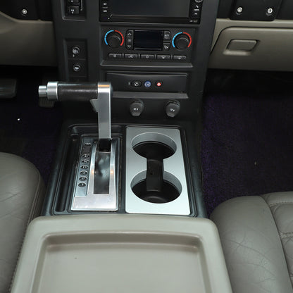 Silver Alloy Front Water Cup Holder Cover Trim For Hummer H2 2003-2007 3
