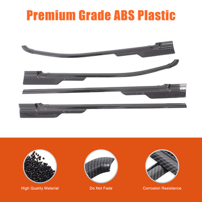 ABS Carbon Exterior Window Bottom Sill Trim Strip For Toyota Tacoma 2015-2022 20