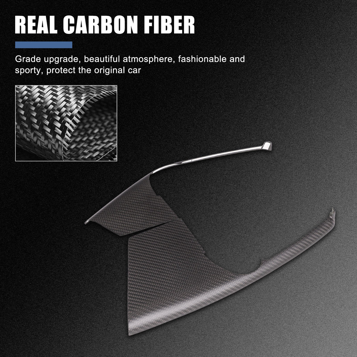 Matte Real Carbon Fiber Mode Button Side Trim For Nissan GTR R35 2008-2016 7