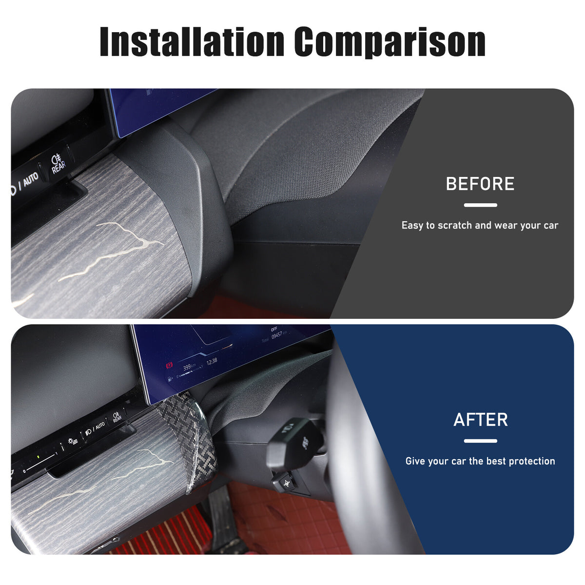 X Real Carbon Fiber Dashboard Console Side Trim For BMW 5 Series G60 2024+ 17