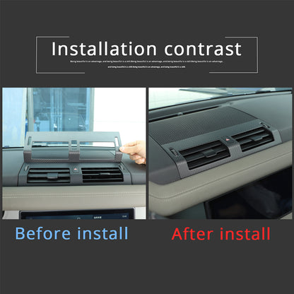 Matte Real Carbon Fiber Center Console Air Vent Trim Cover For LR Defender 20-24 19