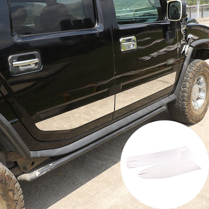 Chrome Stainless Steel Rocker Panel Trim Body Side For Hummer H2 2003-2009 2