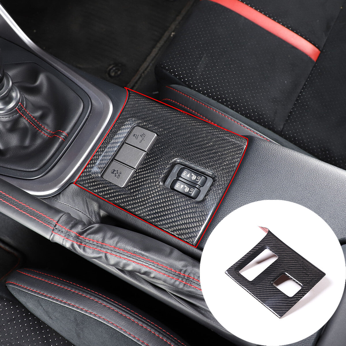 Real Carbon fiber Seat Adjustment Panel Trim for Toyota 86/Subaru BRZ 2022 US 3