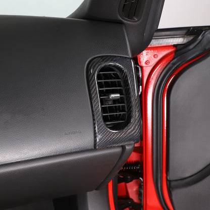 Real Dry Carbon fiber Side Air Outlet Vent Panel Trim For Corvette C6 2005-2013 11