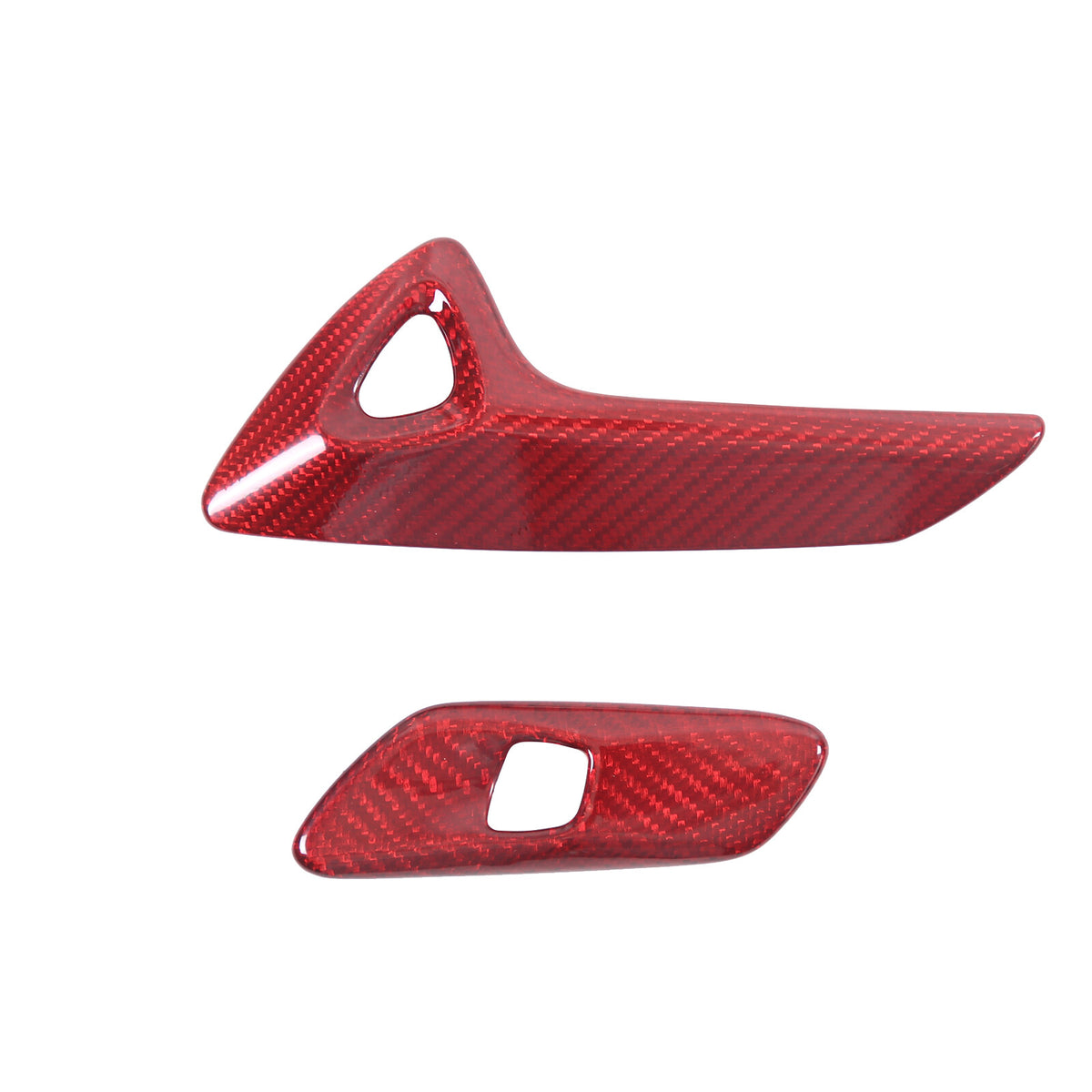 Red Real Carbon Fiber Interior Center Full Trim Set Kit For Corvette C7 2014-19 - Variants 1-5 61