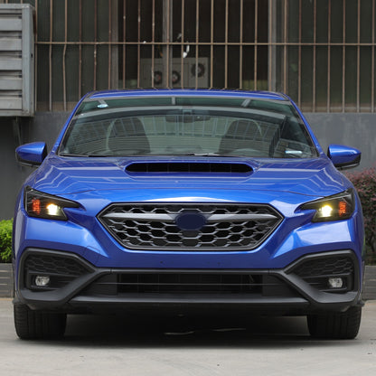 ABS Smoked Black Front Headlight Cover Trim Overlay For Subaru WRX VB 2022+ 8