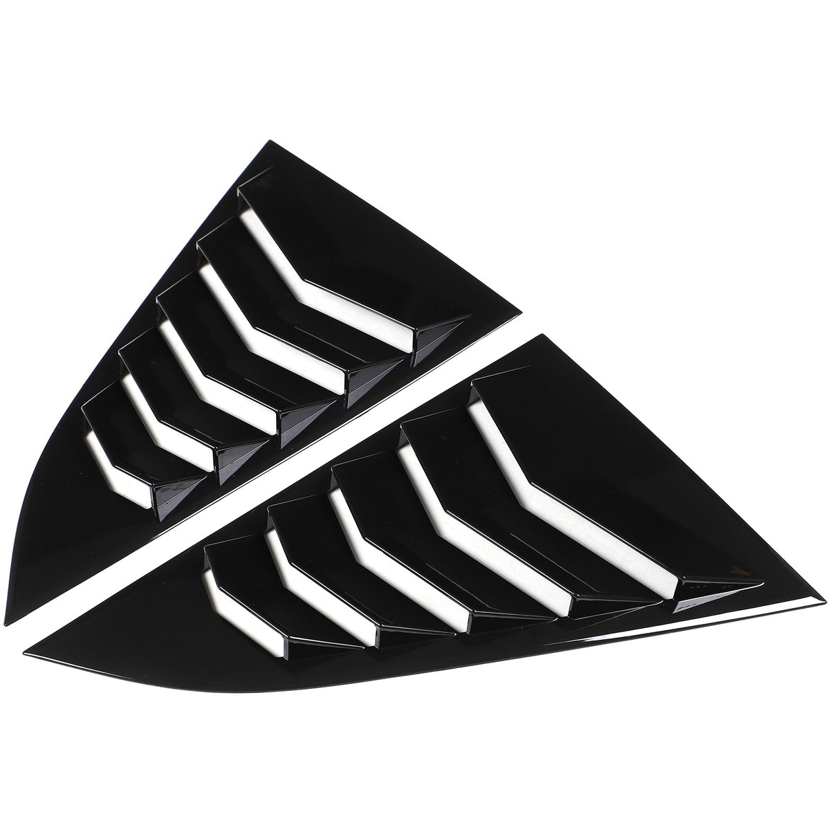 Piano Black Rear Window Triangle Louver Shutter Trim For Nissan 400Z Z34 21+ 2