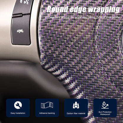 Real Carbon Fiber Center Steering wheel trim cover For Corvette C6 2005-2013 14