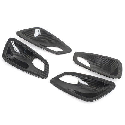 Real Carbon Fiber Inner Interior Door Bowl Trim For BMW 3 Series E90 2005-2012 11