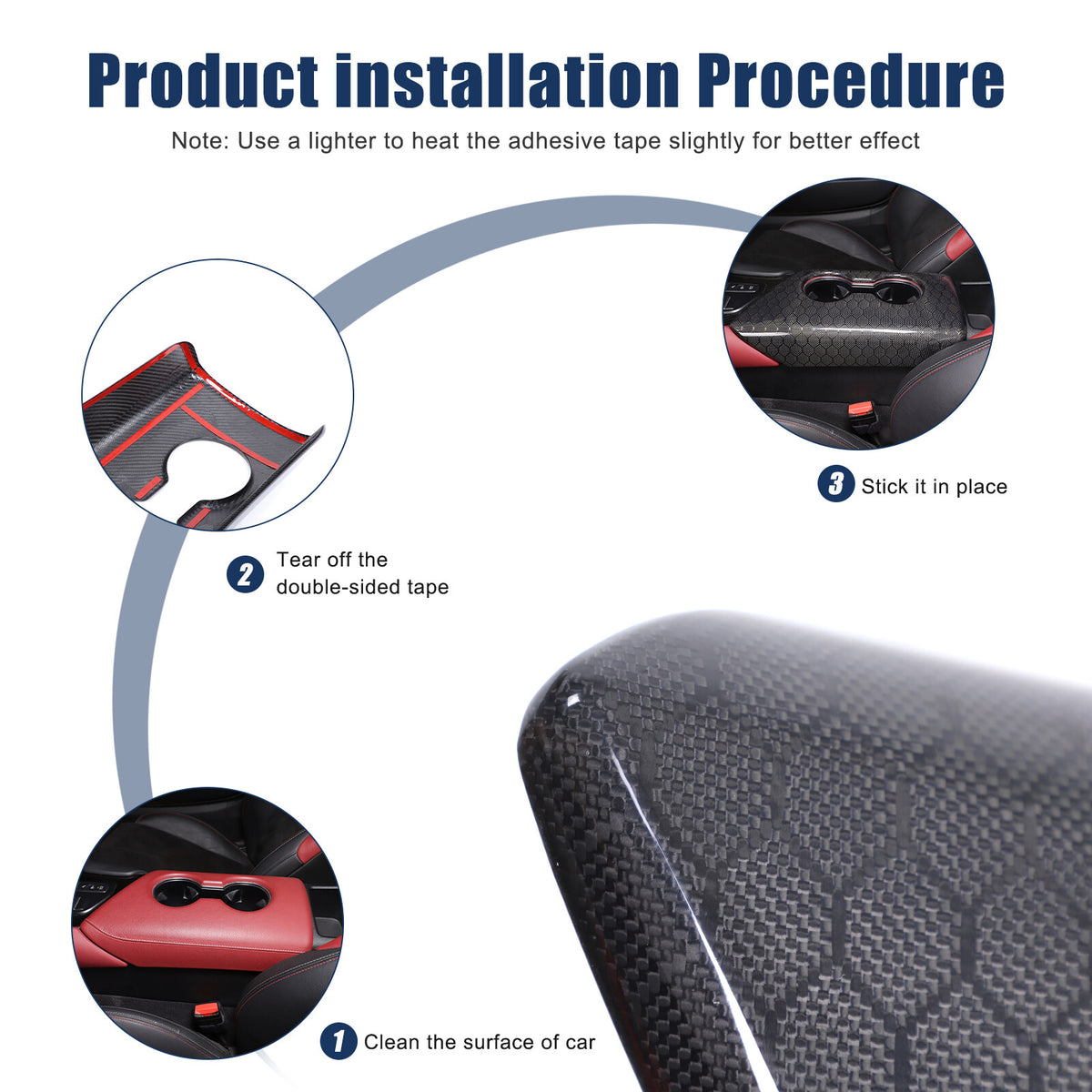 Real Carbon Fiber Center Armrest Box Panel Trim Cover For Toyota Supra A90 19-24 5