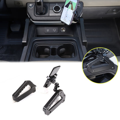 Black Alloy Center Door Pull Handle Panel Cover trim For LR Defender 2020-24 4