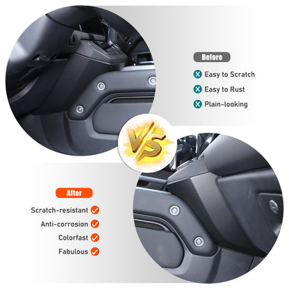Matte Black ABS Center Console Knee Side Panel Trim For LR Defender L663 2025+ 4