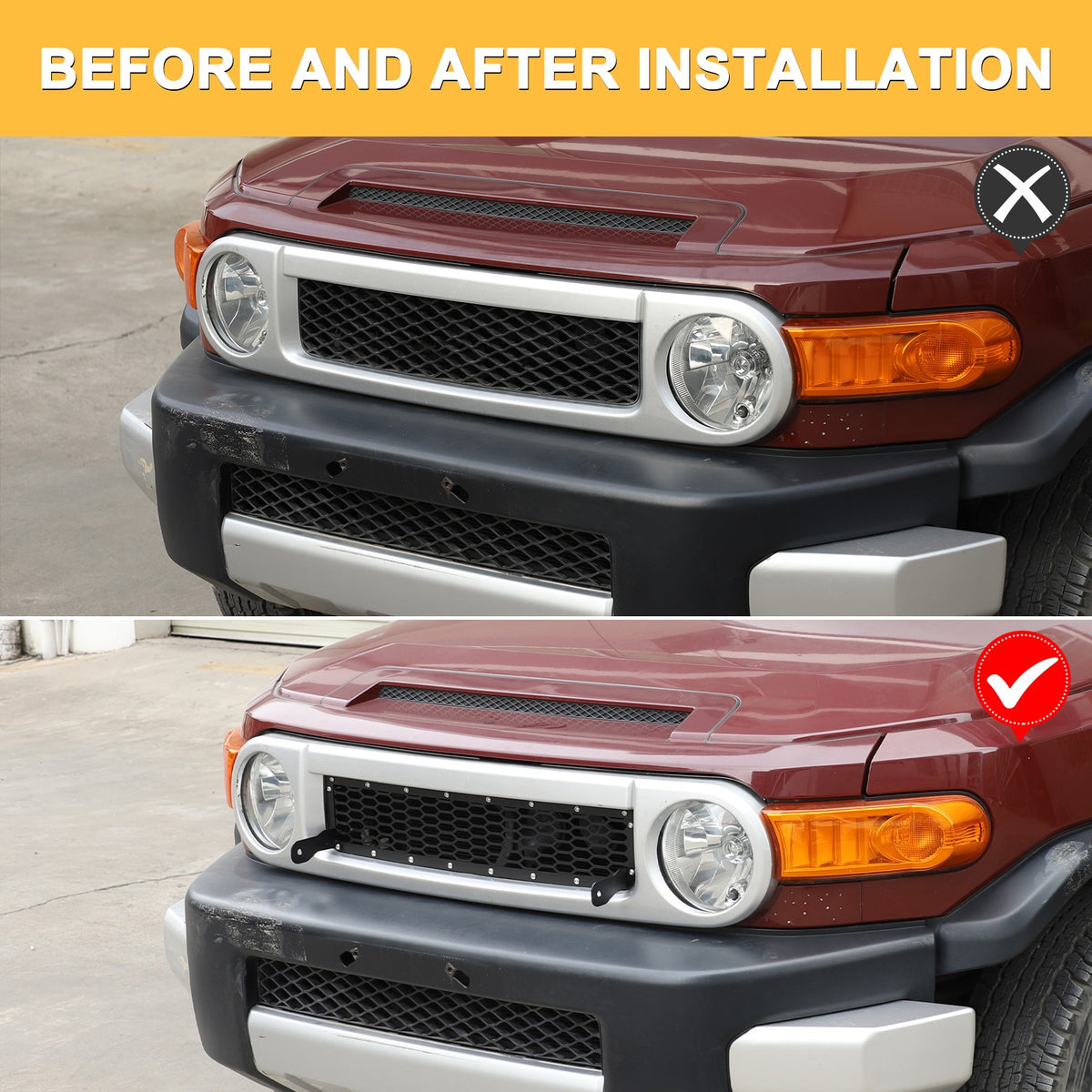 Steel Front Grille Light Mount Bracket For Toyota FJ Cruiser 2007-2021 US 22