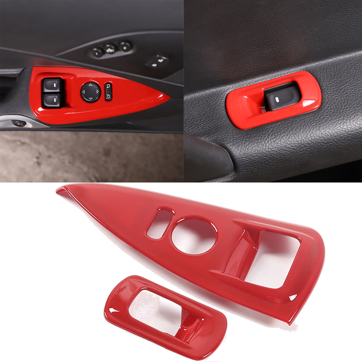 Red ABS Dashboard Interior Air Outlet Trim Set Kit For Corvette C6 2005-13 US 5